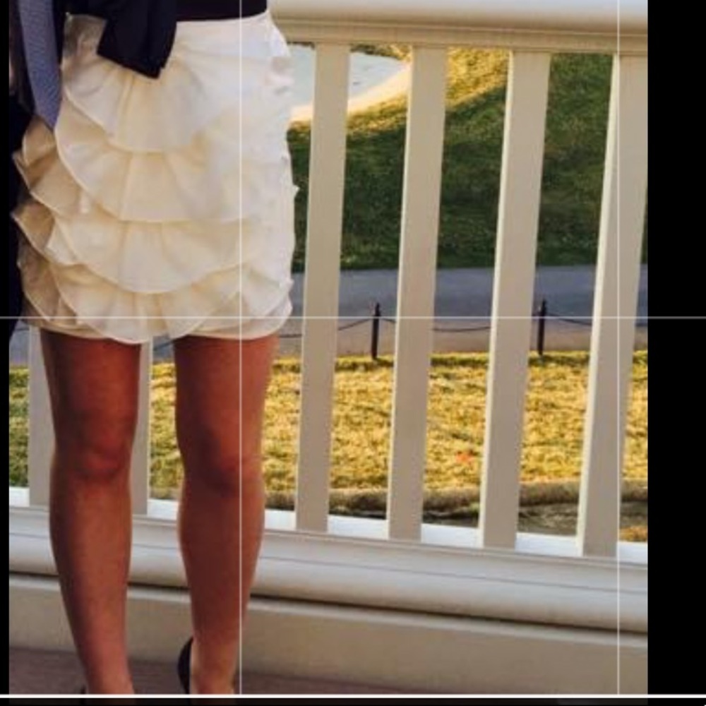 Bebe White Ruffle Party Dress - Picture 3 of 3